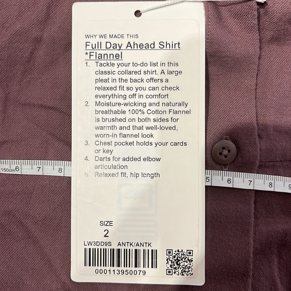 [NEW] Lululemon Full Day Ahead Flannel Shirt - Picture 5 of 5